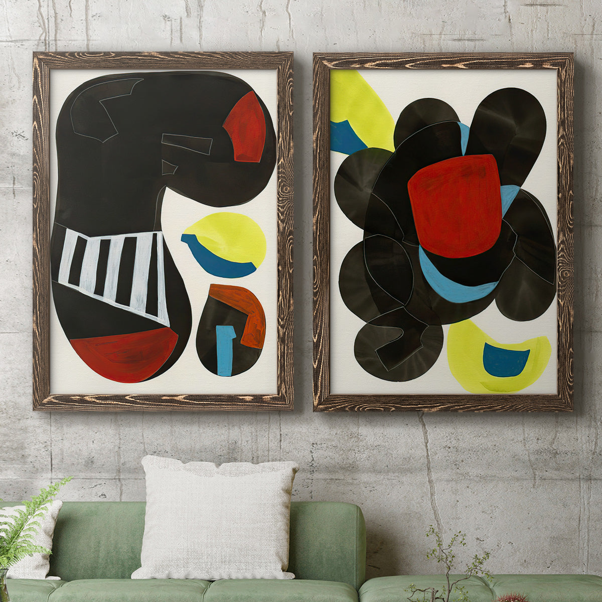 Barcelona I - Premium Framed Canvas 2 Piece Set - Ready to Hang