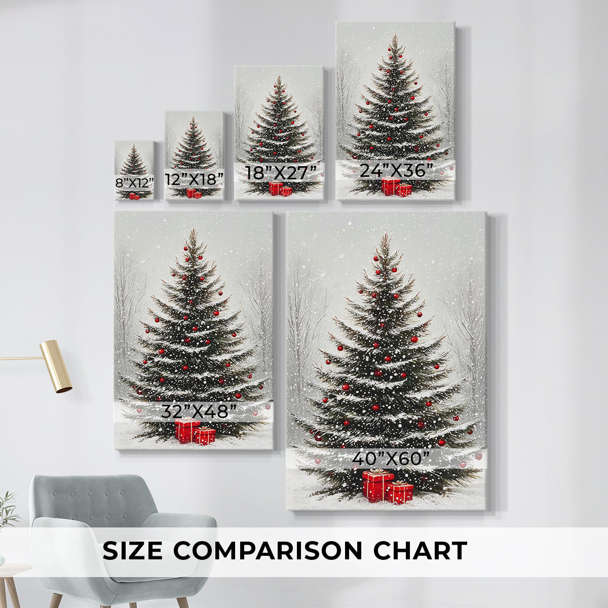 Dawn of Snowwhite Midwinter - Canvas Art Print