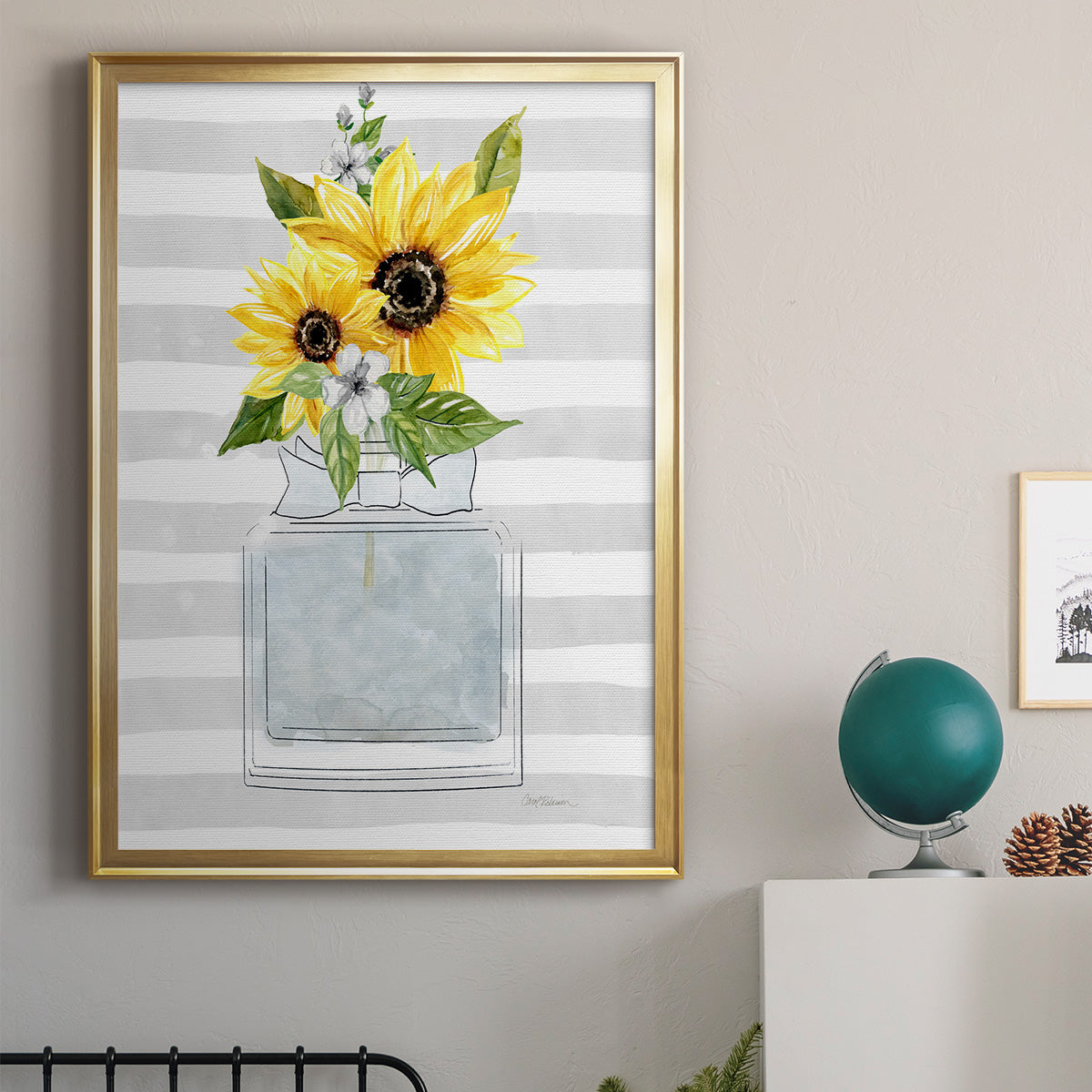 Sunflower Perfume II - Modern Framed Canvas Print