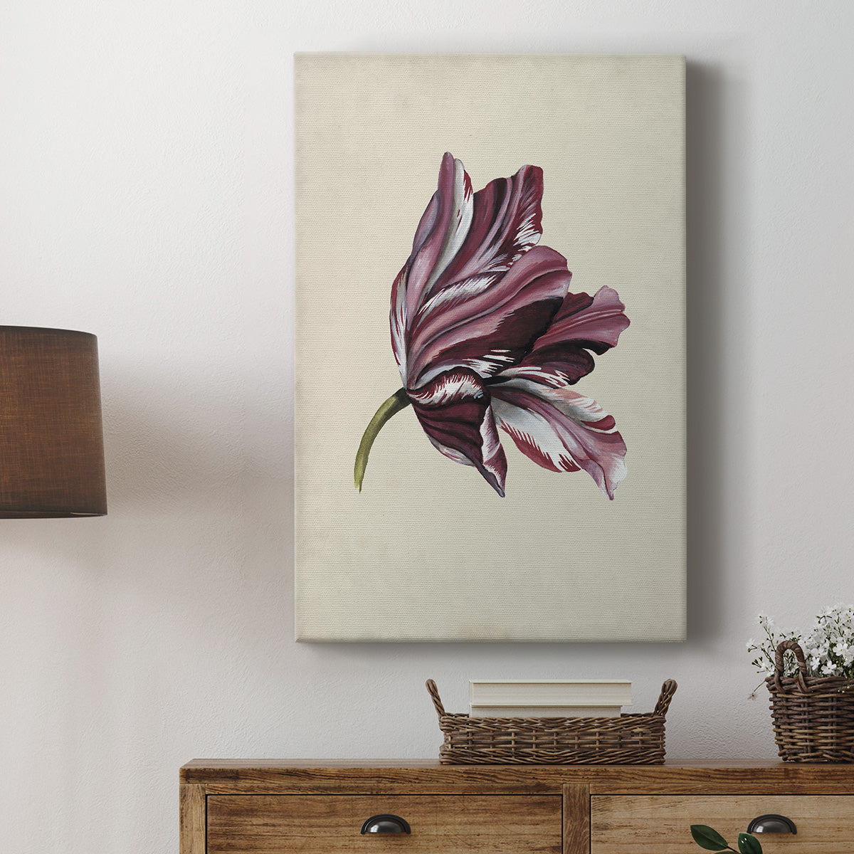 Antique Tulip Study III Premium Gallery Wrapped Canvas - Ready to Hang