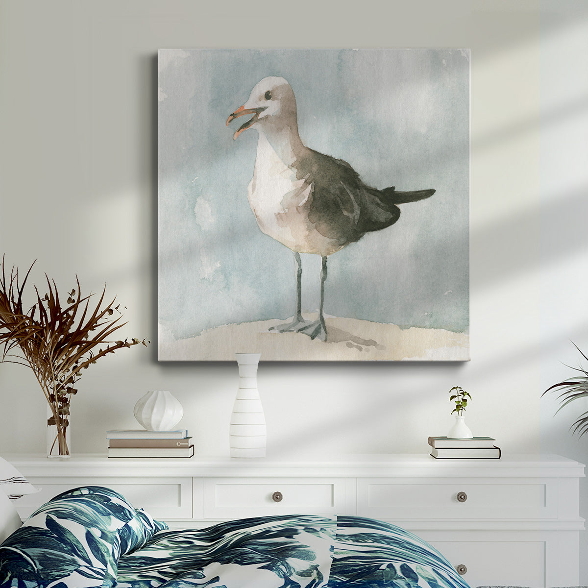 Simple Seagull II-Premium Gallery Wrapped Canvas - Ready to Hang