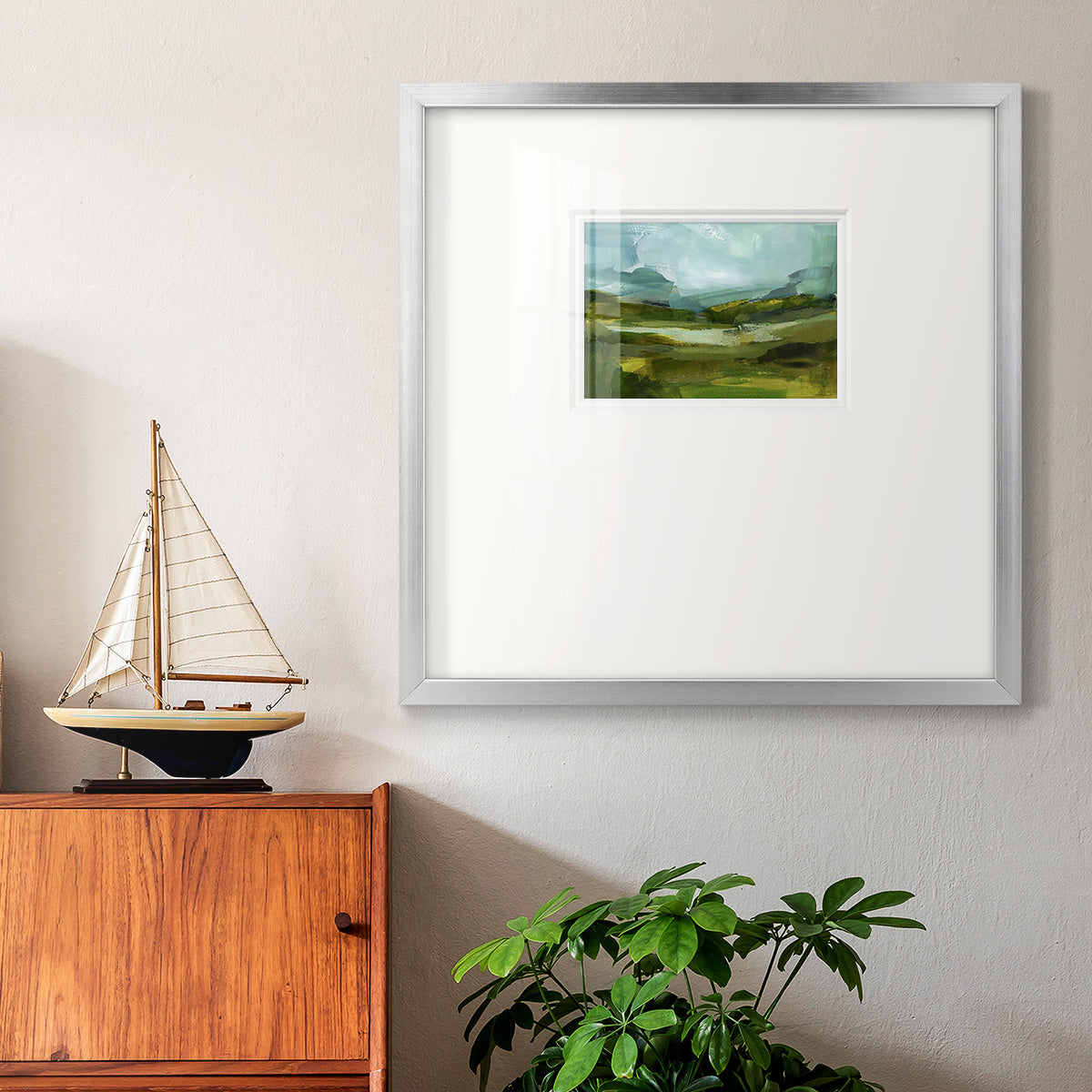 Emerald View III Premium Framed Print Double Matboard