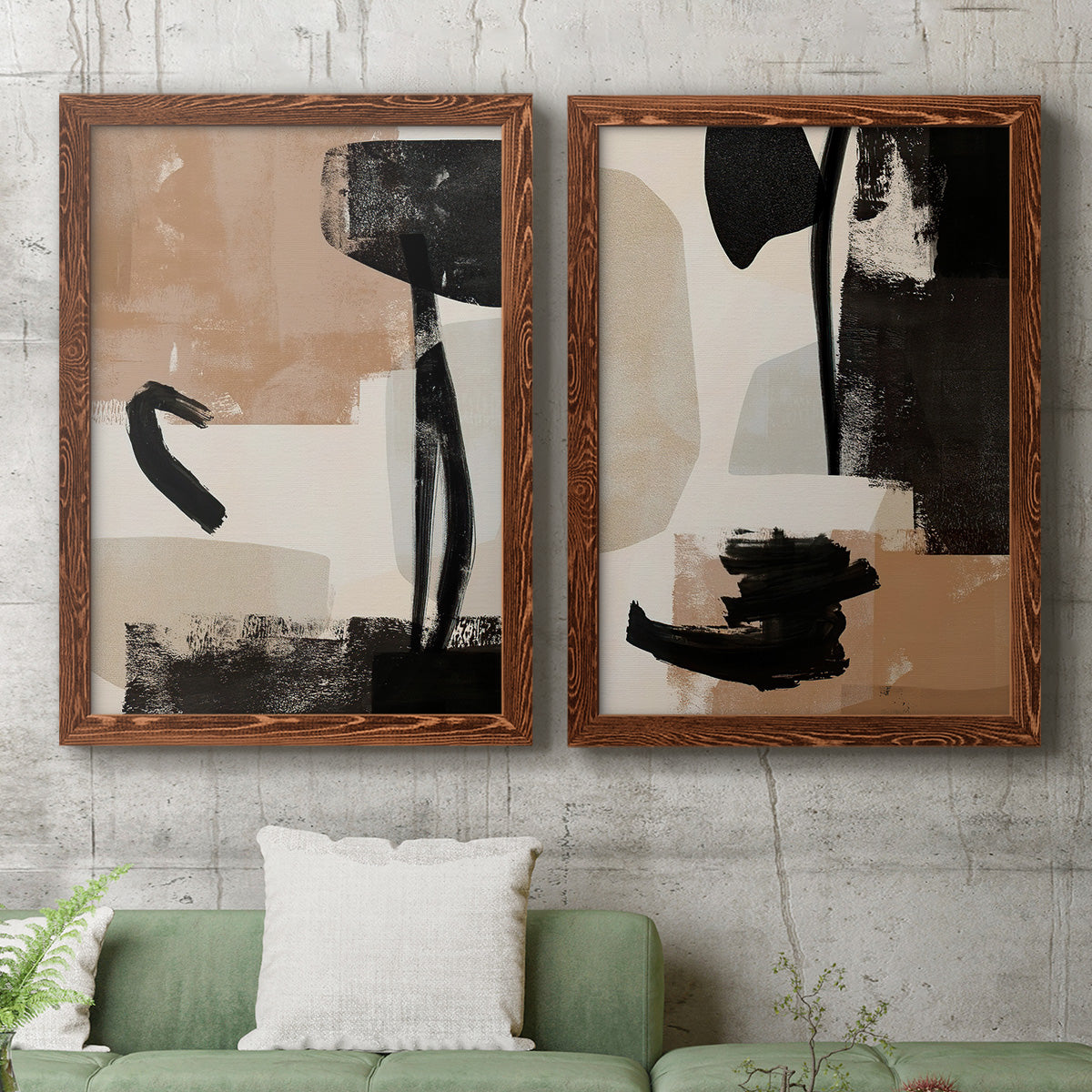 Selective Arrangement III - Premium Framed Canvas 2 Piece Set - Ready to Hang