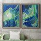 Geometric in Cool V - Premium Framed Canvas 2 Piece Set - Ready to Hang