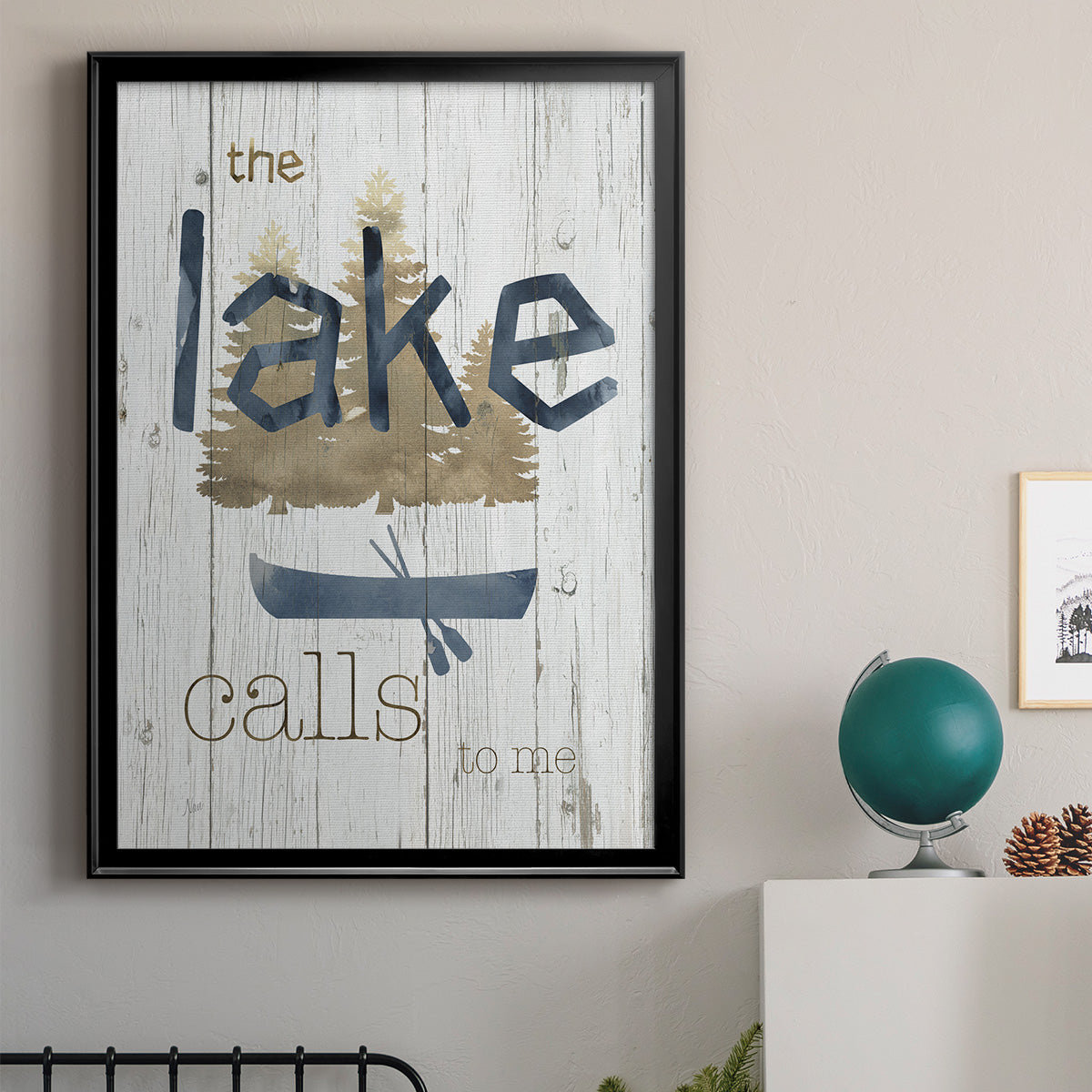 Lake Calls Me - Modern Framed Canvas Print