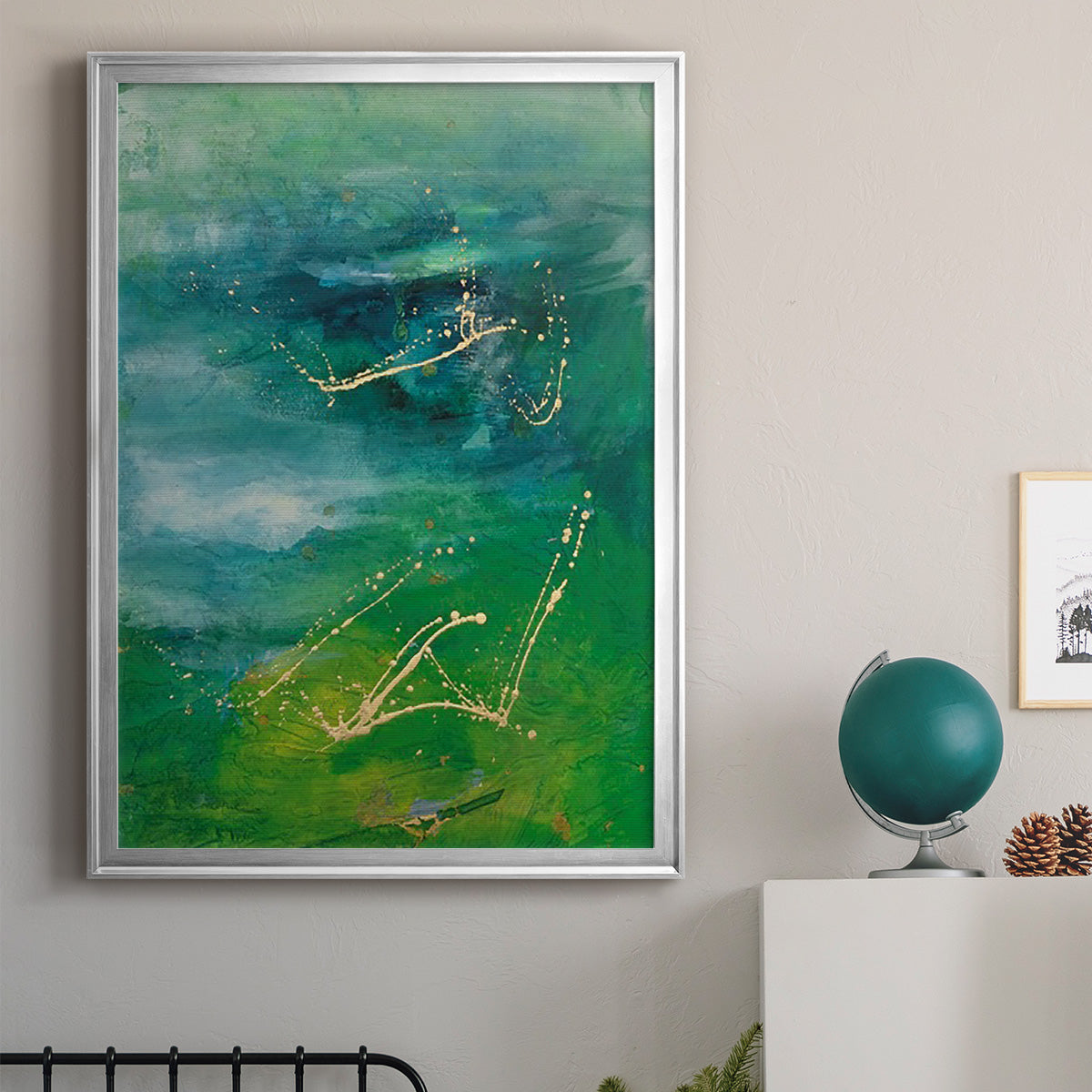 Peaceful Diptych I - Modern Framed Canvas Print