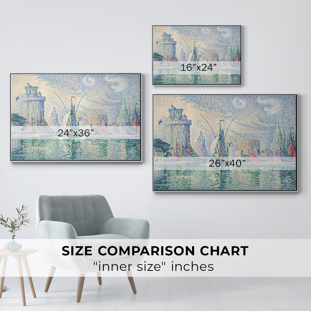 The Green Towers (Les tours vertes, la Rochelle), 1913 - Floater Framed Canvas Print