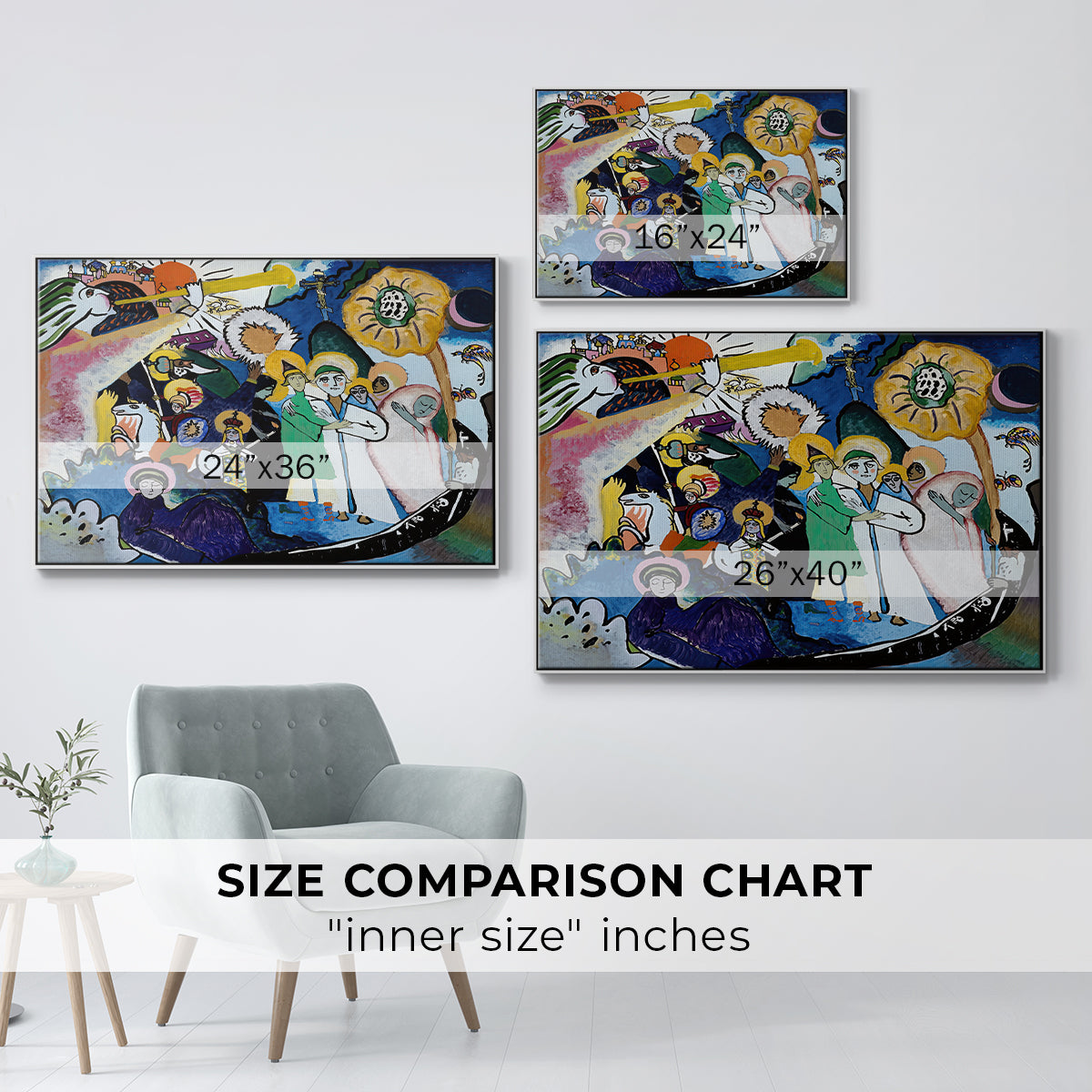All Saints Day I, 1911 - Floater Framed Canvas Print