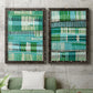 Teal Pattern I - Premium Framed Canvas 2 Piece Set - Ready to Hang