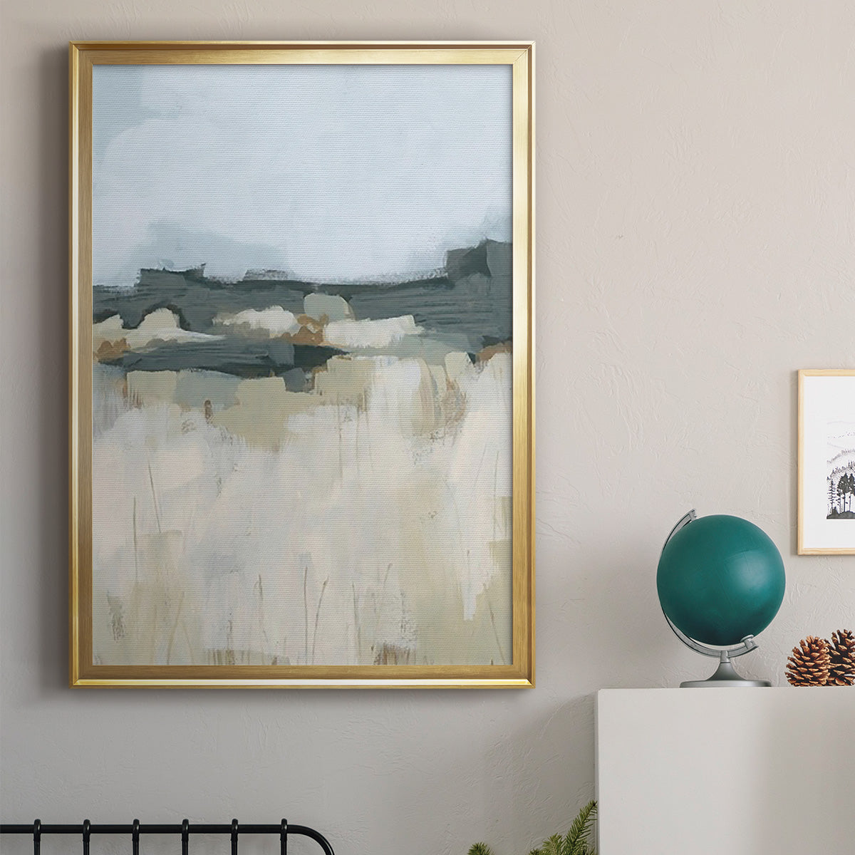 Brushstroke Badlands I - Modern Framed Canvas Print