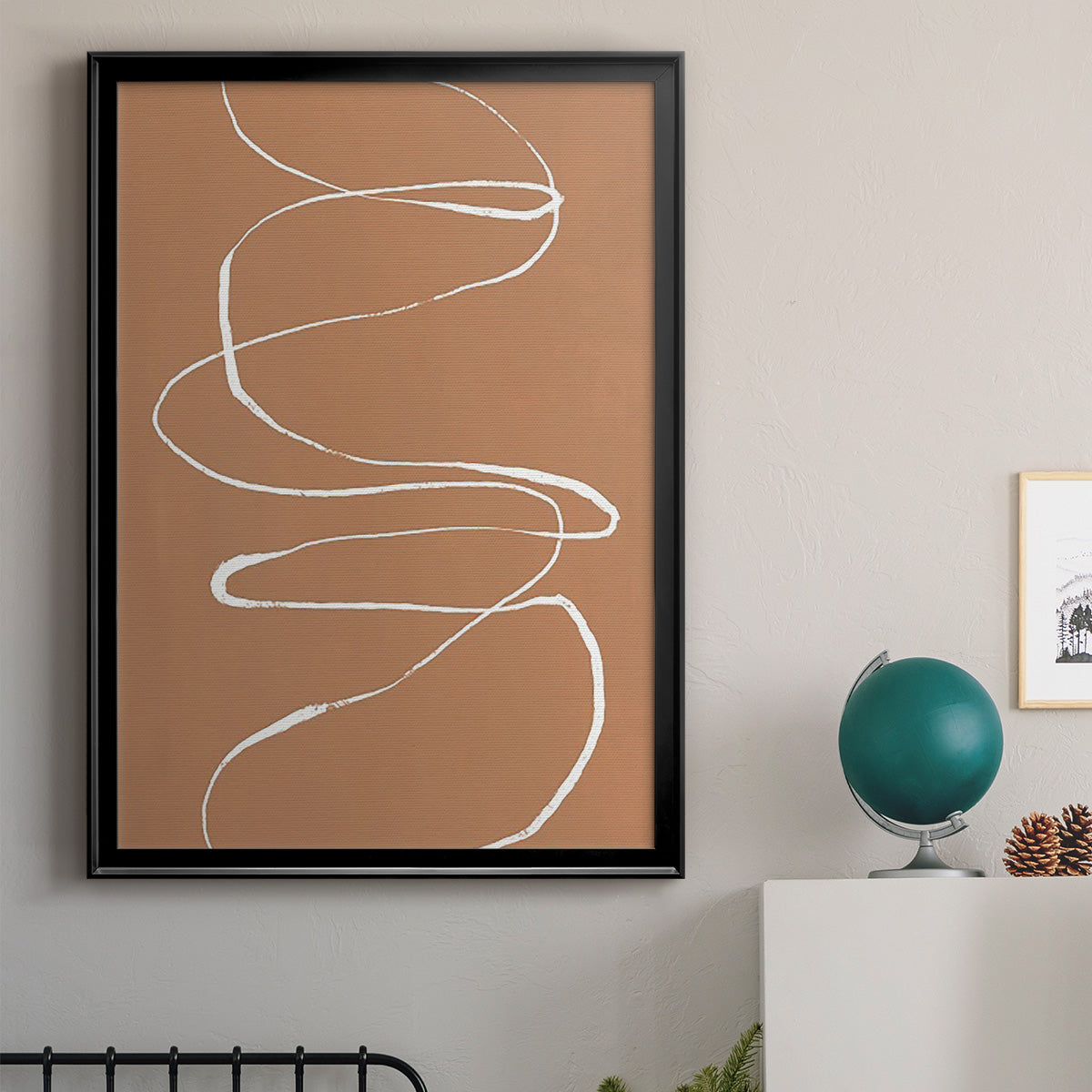 Terracotta Drift I - Modern Framed Canvas Print