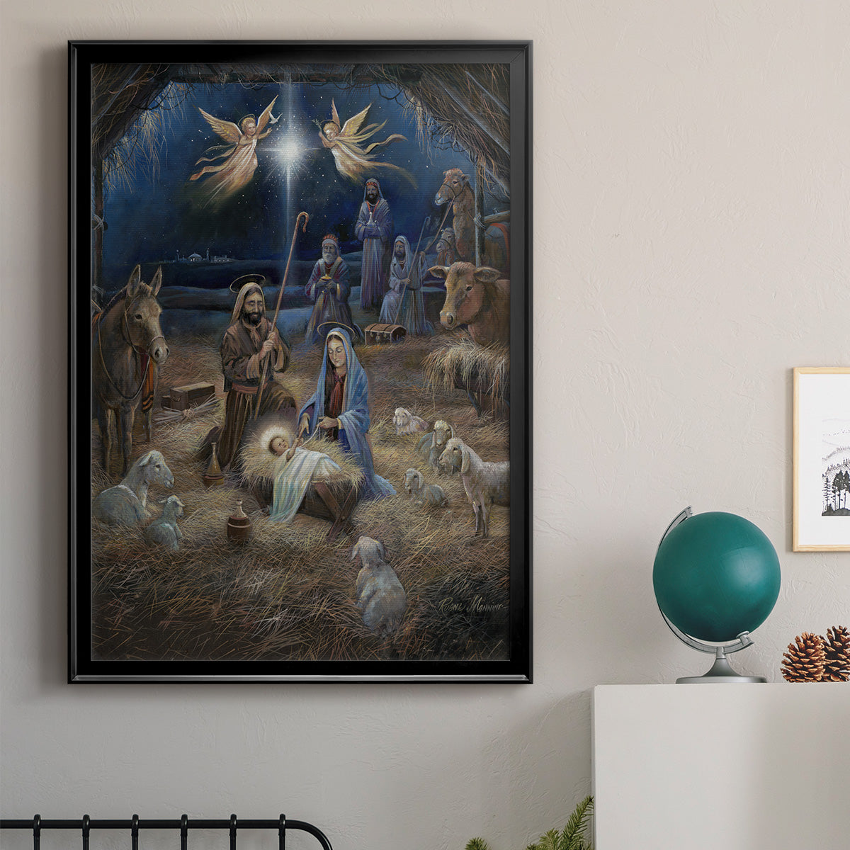 Silent Night - Modern Framed Canvas Print