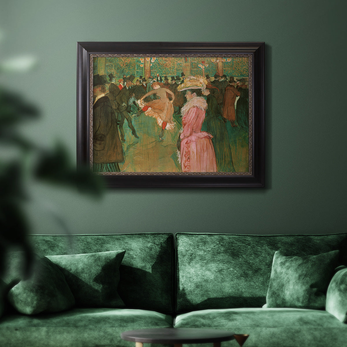 At the Moulin Rouge, The Dance - Ornate Framed Canvas Print