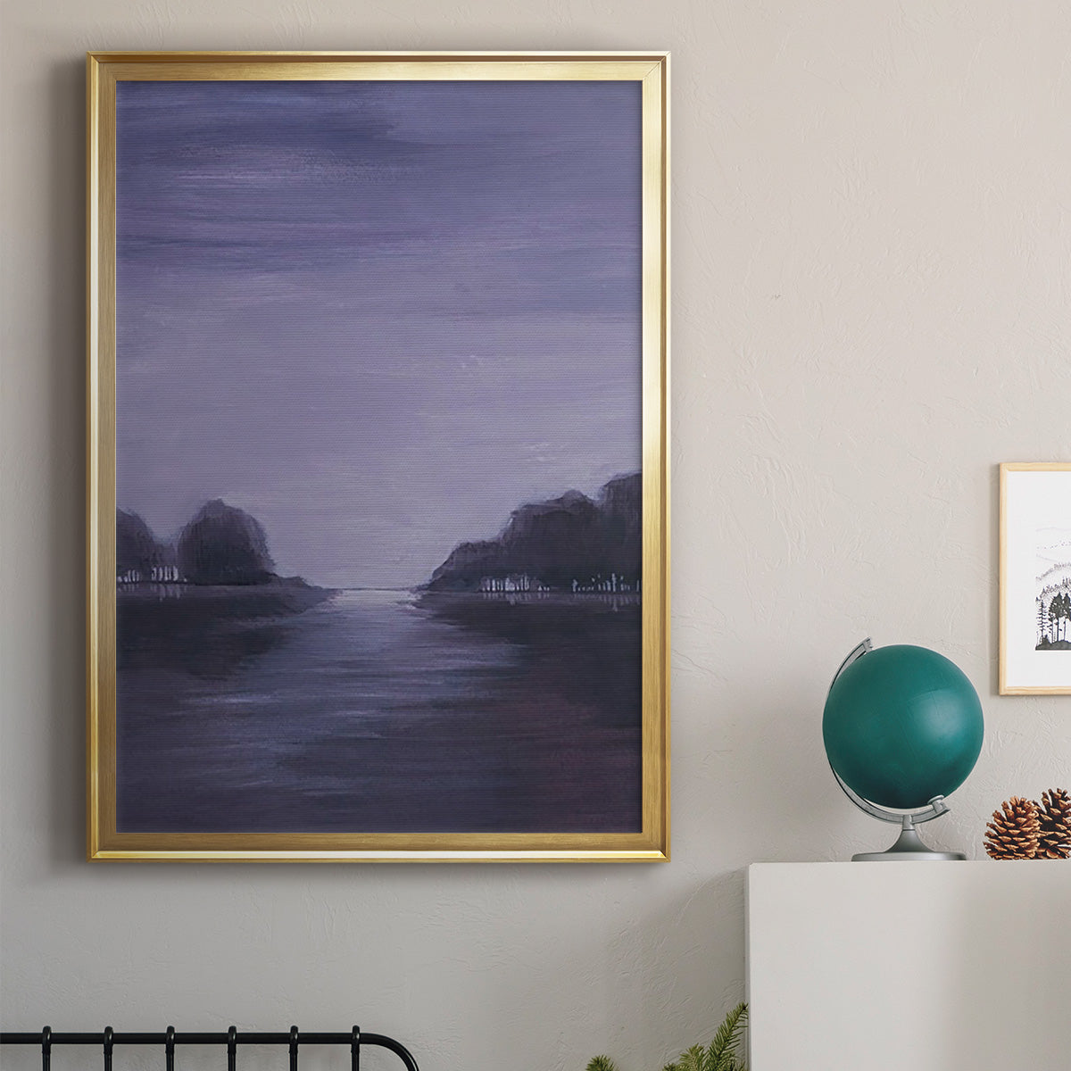 Amethyst Moonlight II - Modern Framed Canvas Print