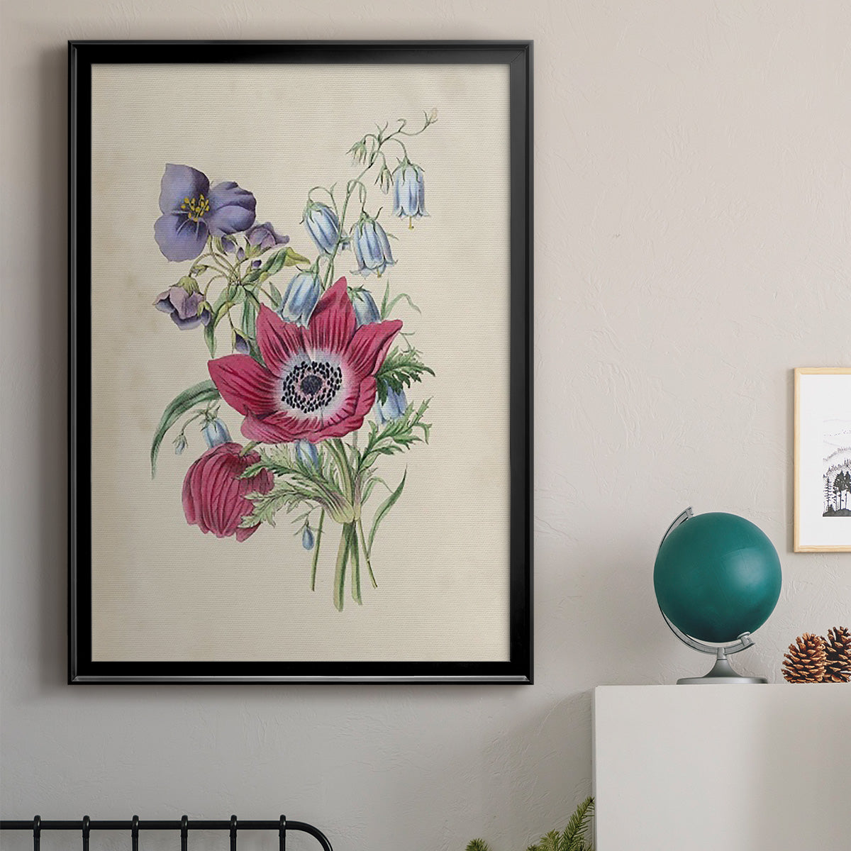 Antique Garden Bouquet I - Modern Framed Canvas Print