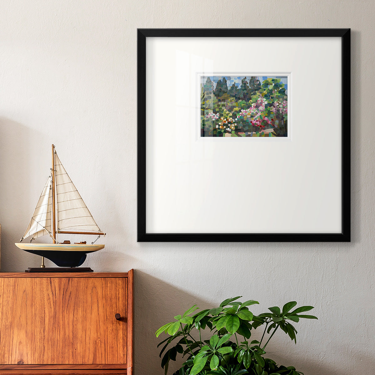 Arboretum in Spring- Premium Framed Print Double Matboard