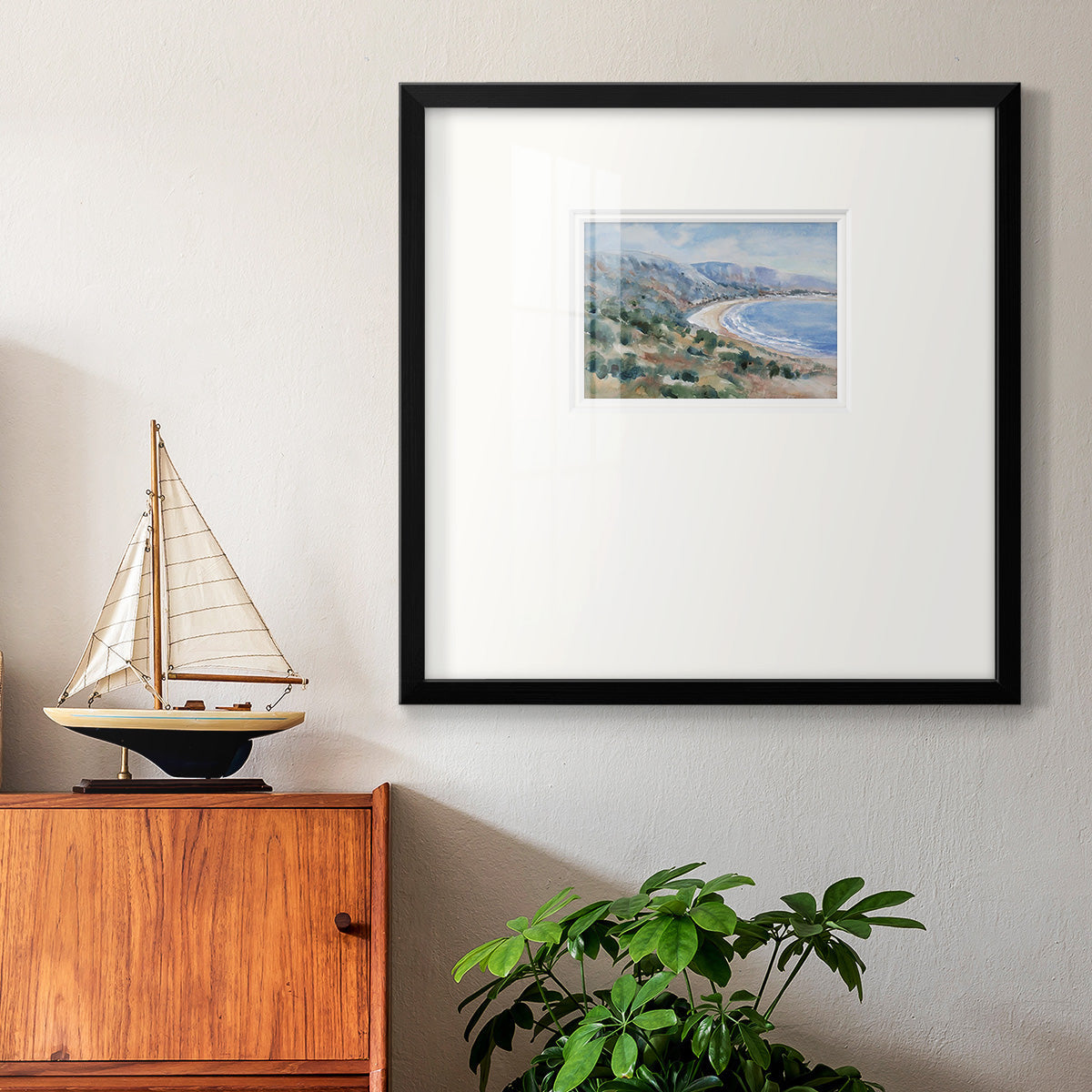 Coastal Mist II Premium Framed Print Double Matboard