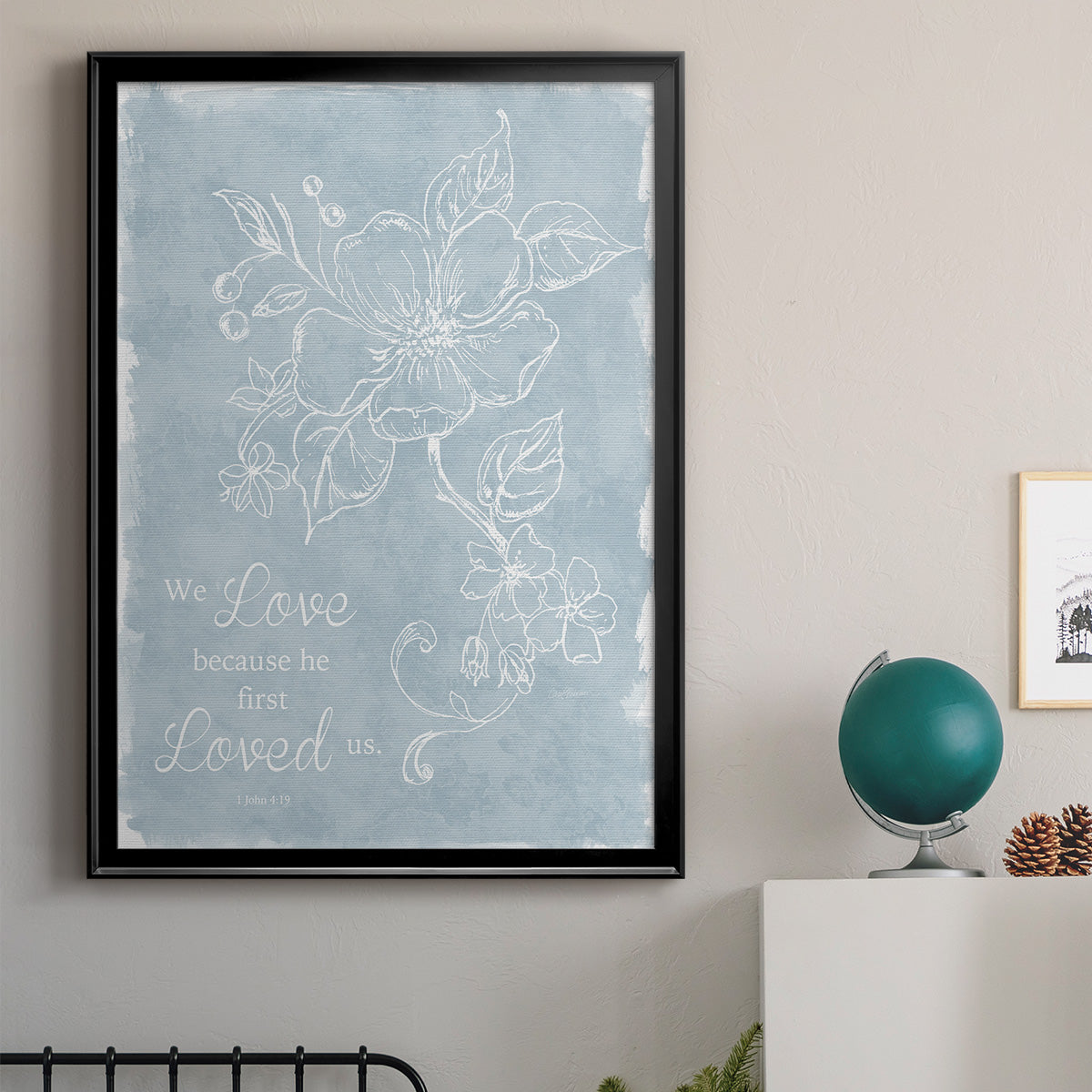 Loved Us First - Modern Framed Canvas Print
