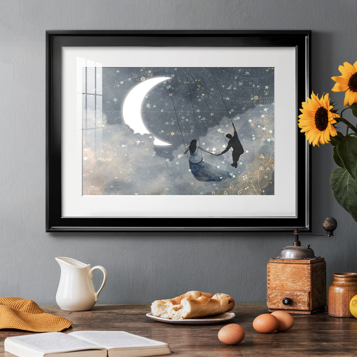 Celestial Love I - Modern Framed Art Print