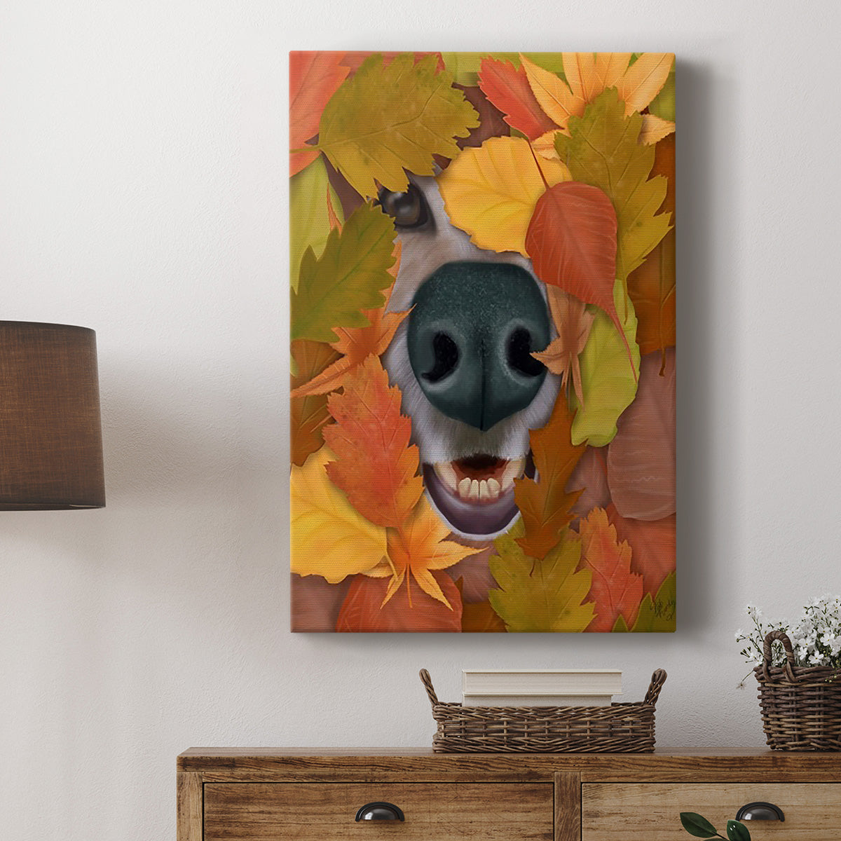 Sniffing Out Autumn Premium Gallery Wrapped Canvas - Ready to Hang