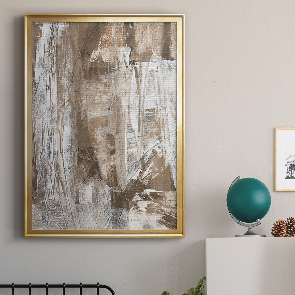 Bronzed I - Modern Framed Canvas Print