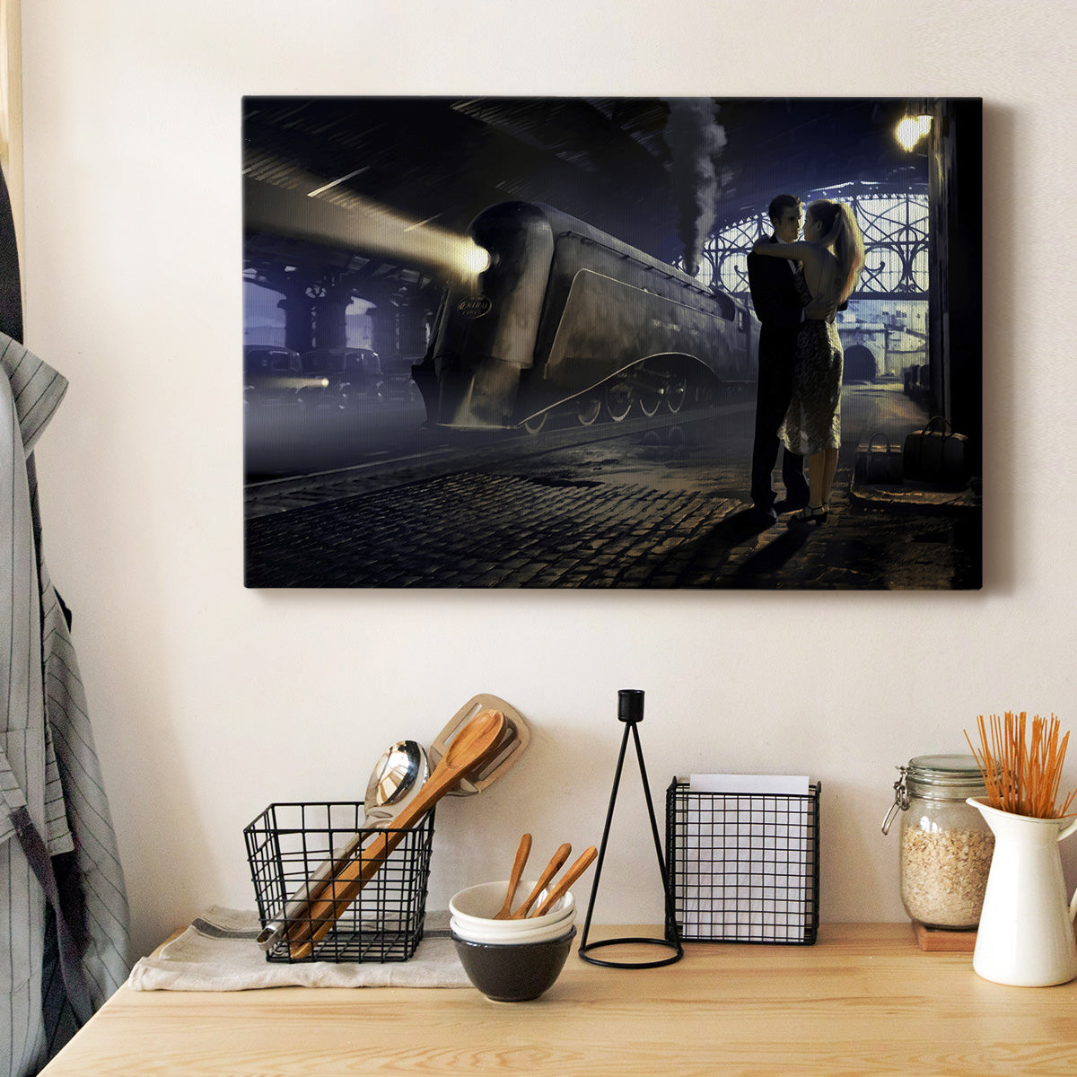 Train Depot Premium Gallery Wrapped Canvas - Ready to Hang