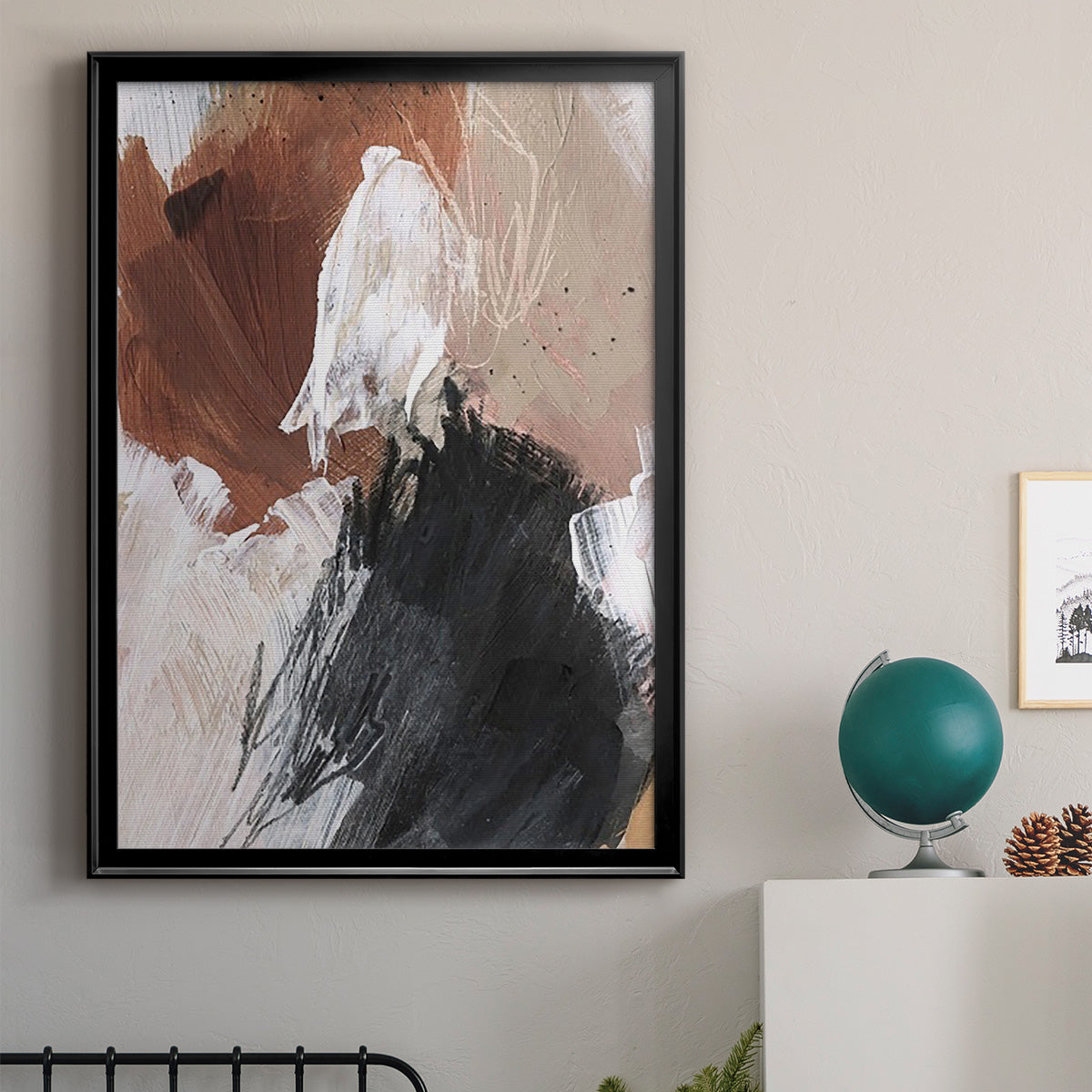 Unbleached Neutrals II - Modern Framed Canvas Print