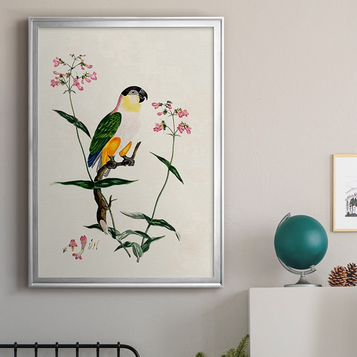 Bird in Habitat IV - Modern Framed Canvas Print