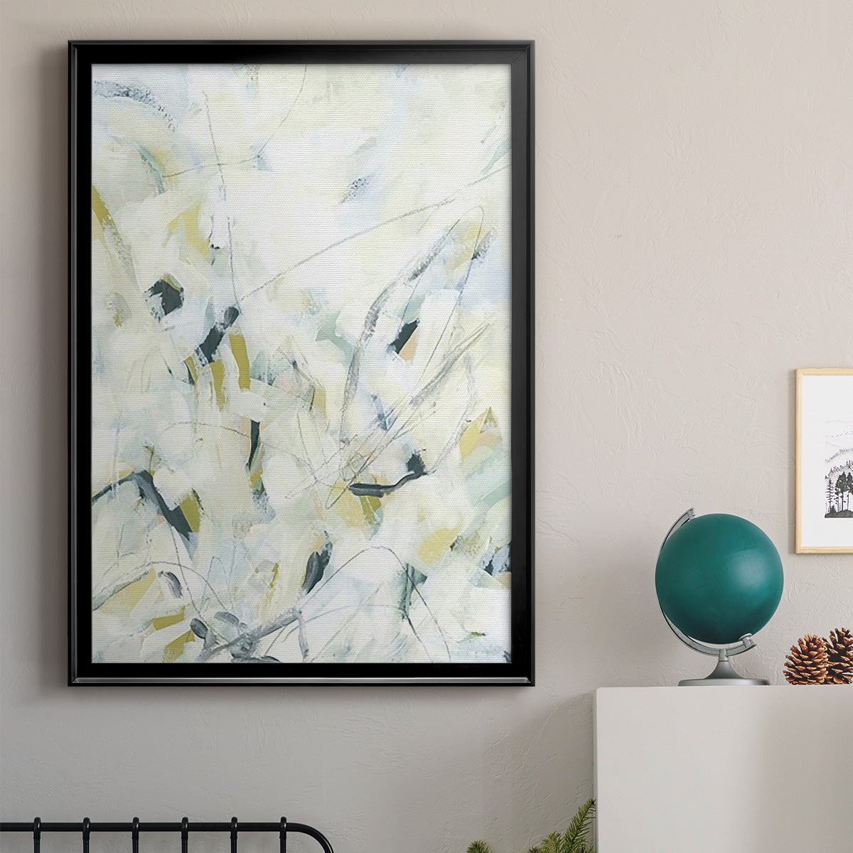 Ice Scribe I - Modern Framed Canvas Print