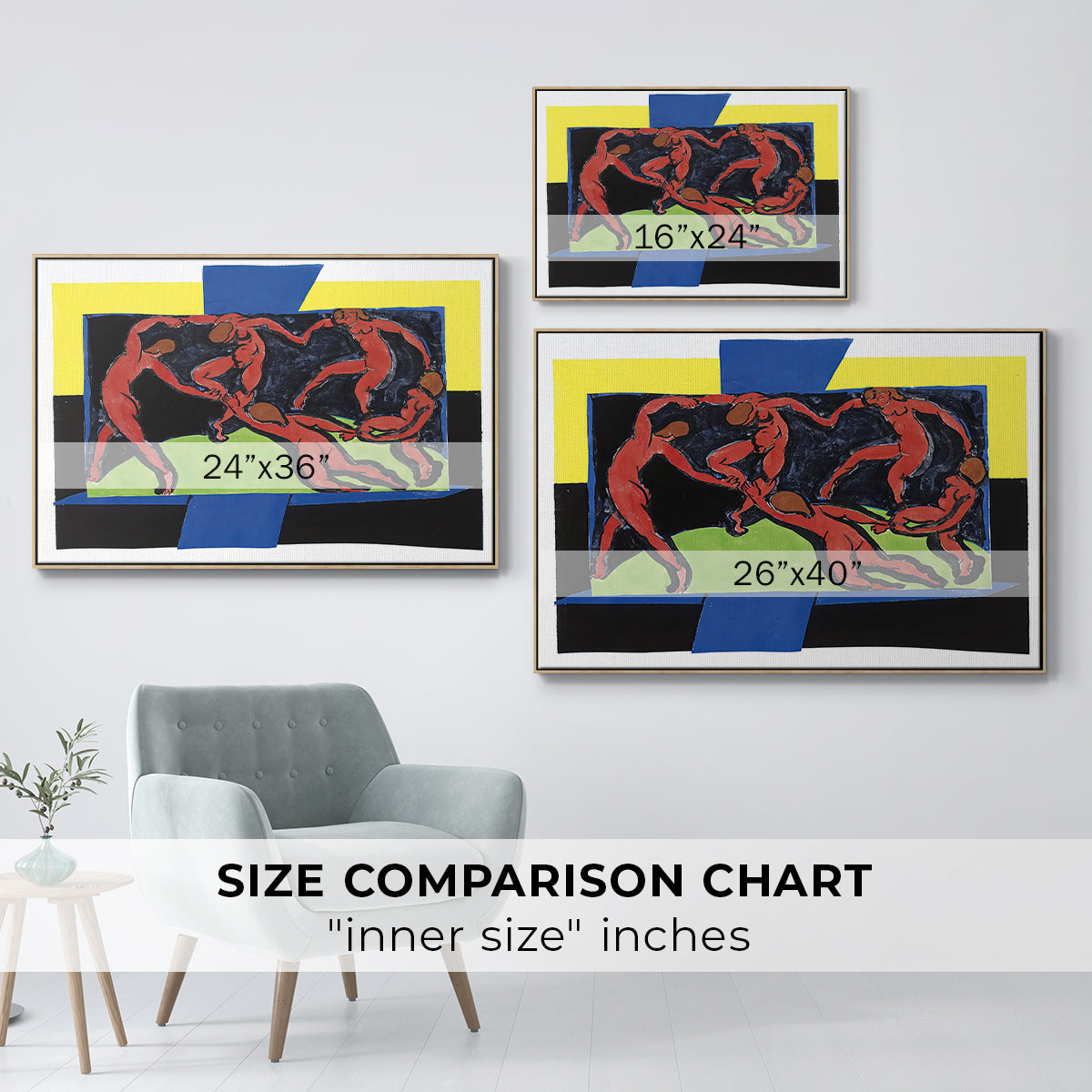 The Dance (La Danse), 1939 - Floater Framed Canvas Print