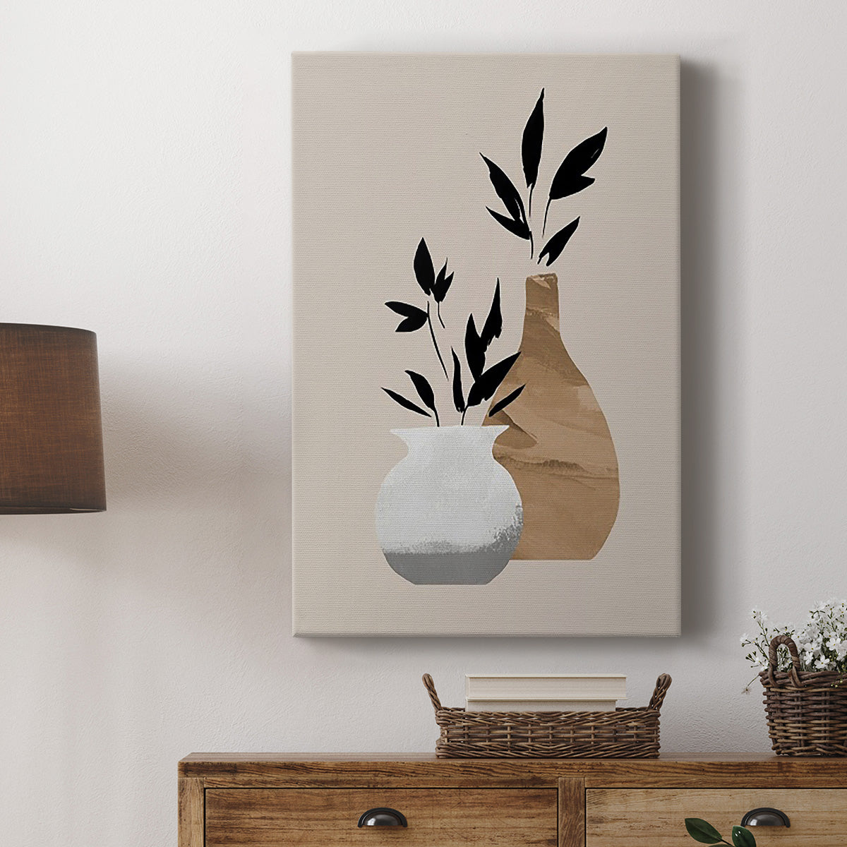 Simple Bud Vases I - Canvas Art Print