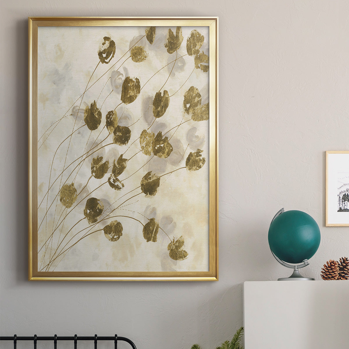 Elegance In Bloom IV - Modern Framed Canvas Print