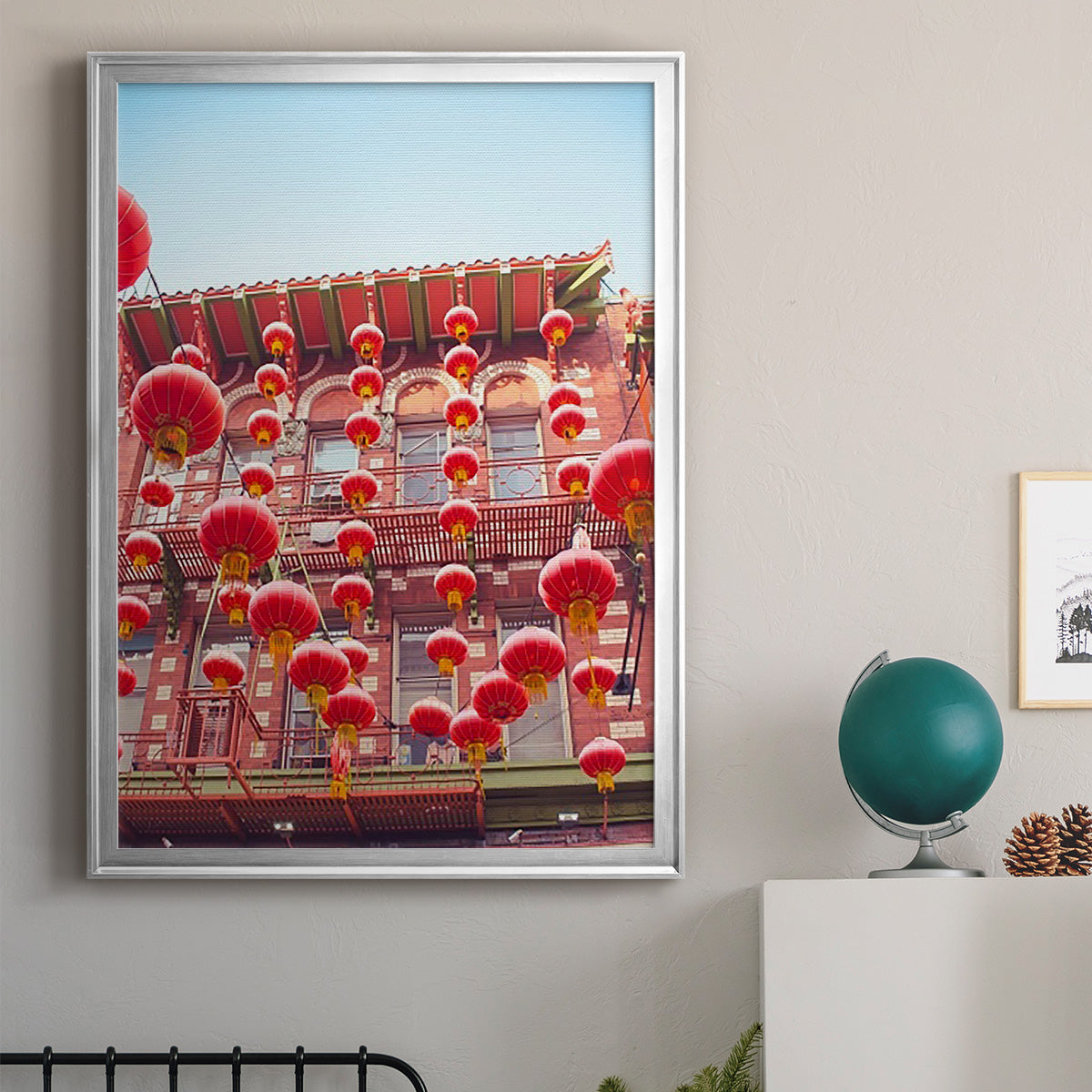 Lovely Lanterns II - Modern Framed Canvas Print