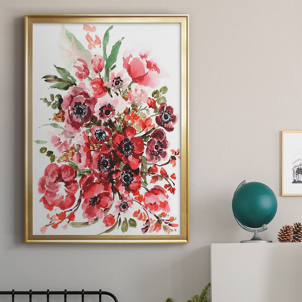 Icelandic Poppies II - Modern Framed Canvas Print