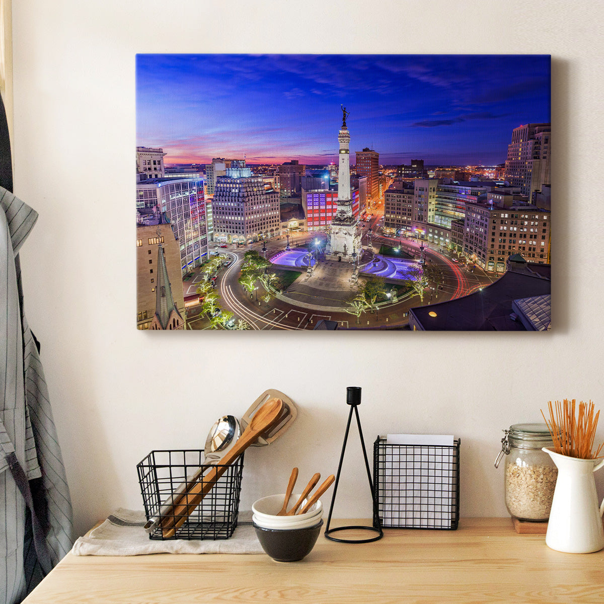 Indianapolis, Indiana Skyline - Canvas Art Print