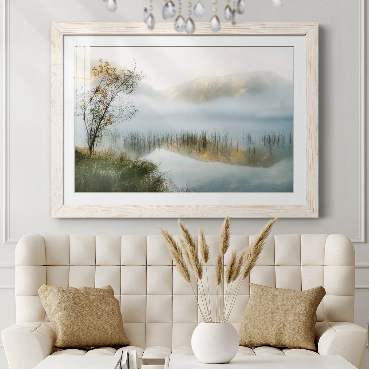 Golden Mirror of October - Barnwood Framed Art Print