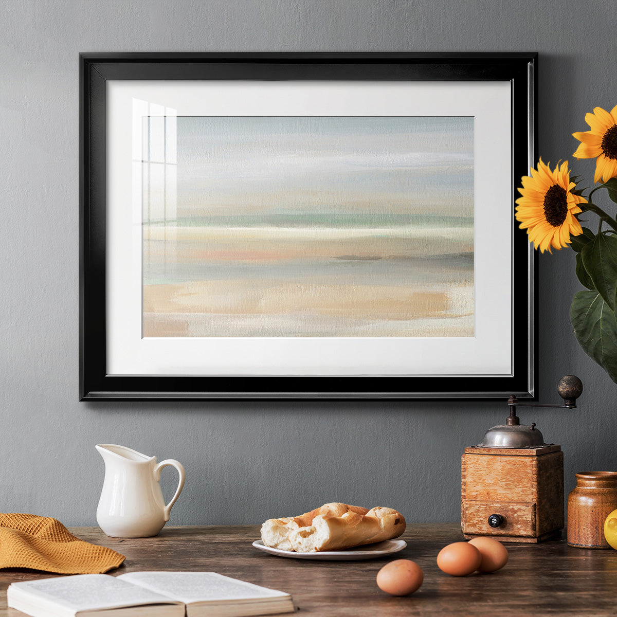 Soft Far Field Premium Framed Print - Ready to Hang