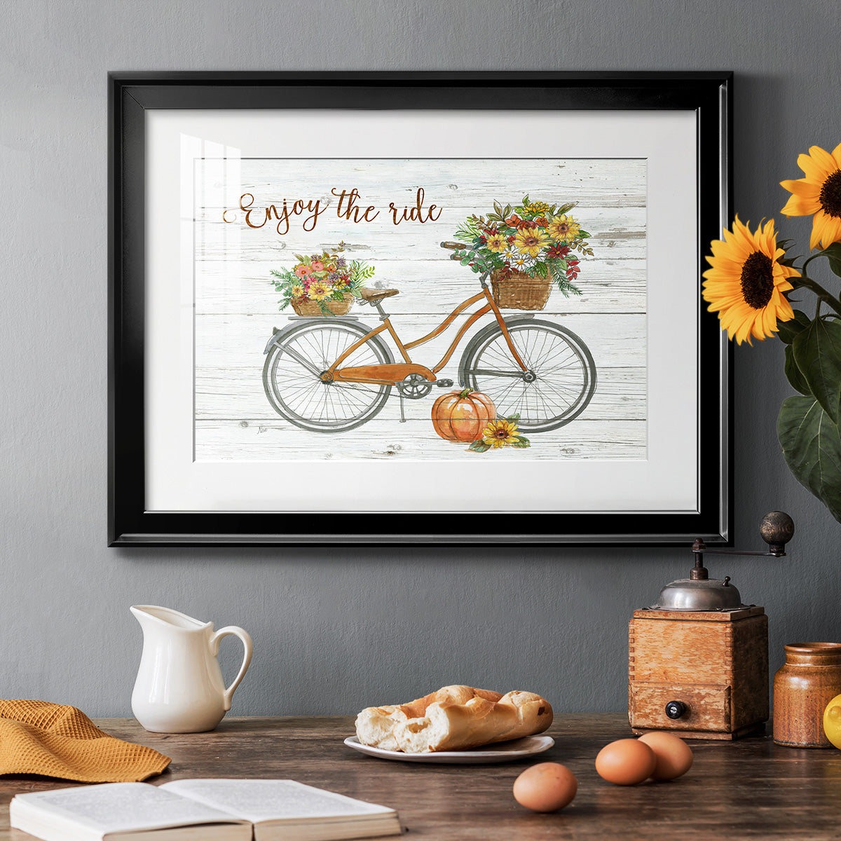Harvest Bike - Modern Framed Art Print
