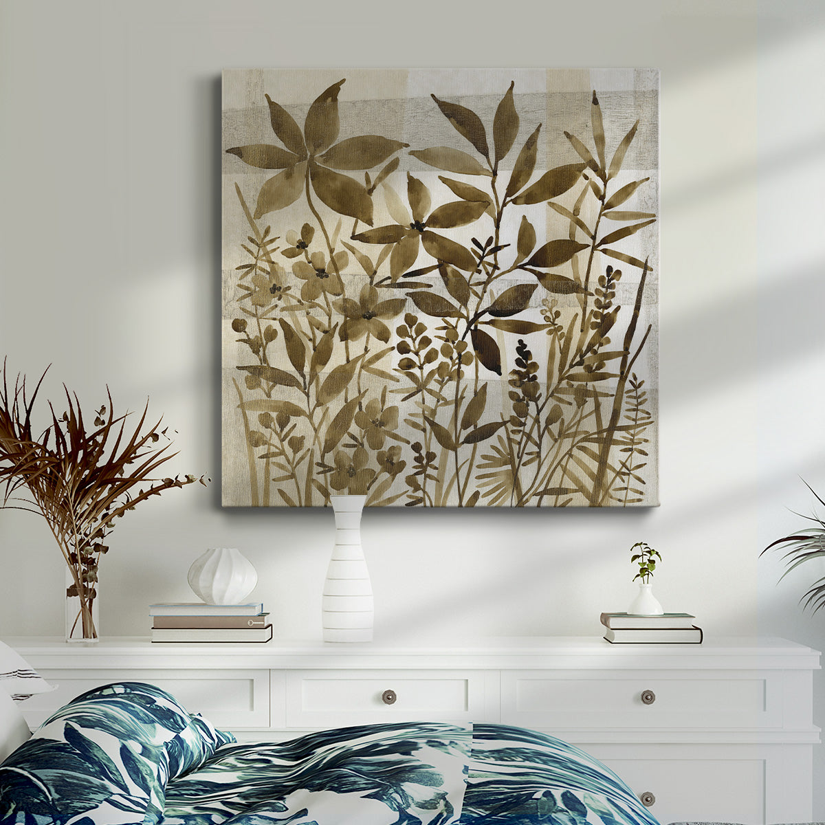 Neutral Garden I - Canvas Art Print