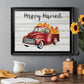 Happy Harvest Truck Premium Classic Framed Canvas - Ready to Hang