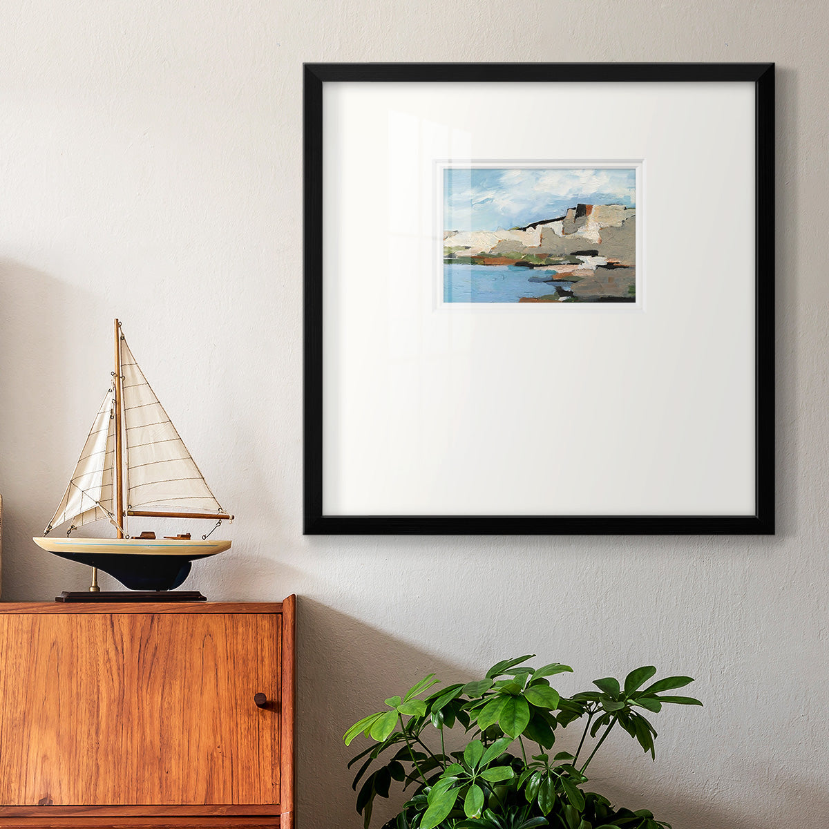 White Rock Cliffs II Premium Framed Print Double Matboard