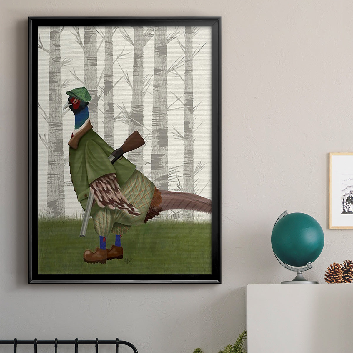 Pheasant Shooting Party 1 - Modern Framed Canvas Print