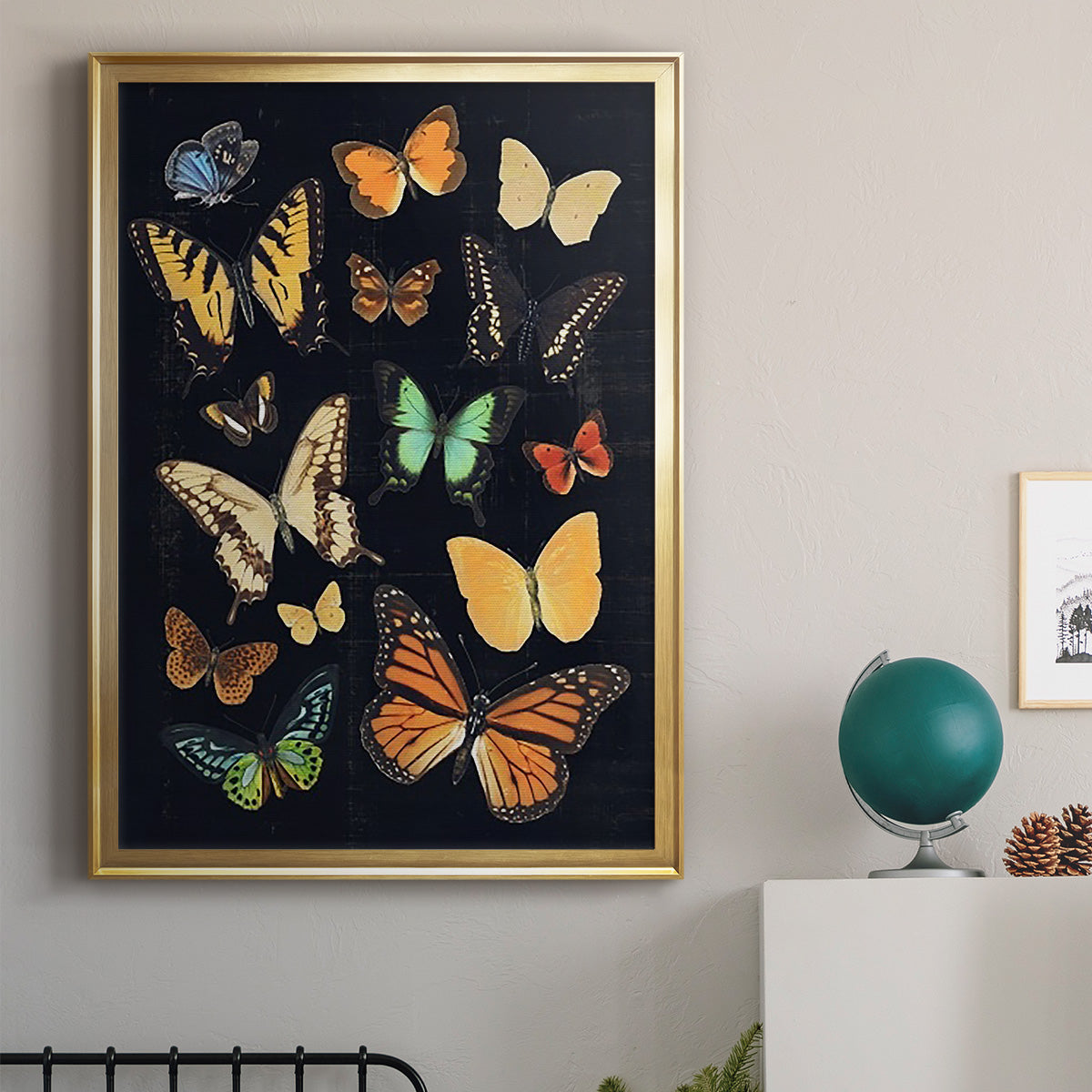 Collected Flutter III - Modern Framed Canvas Print