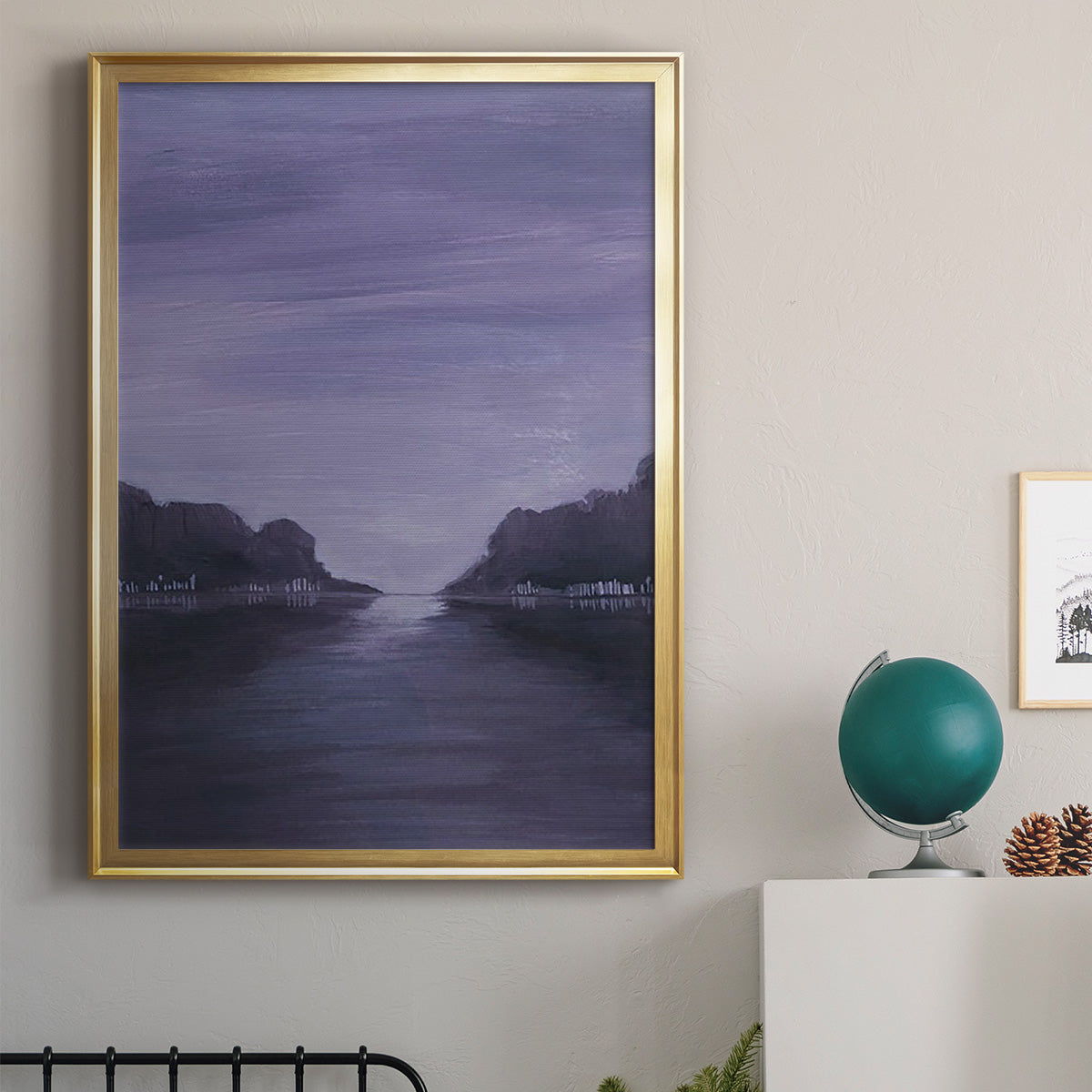 Amethyst Moonlight I - Modern Framed Canvas Print