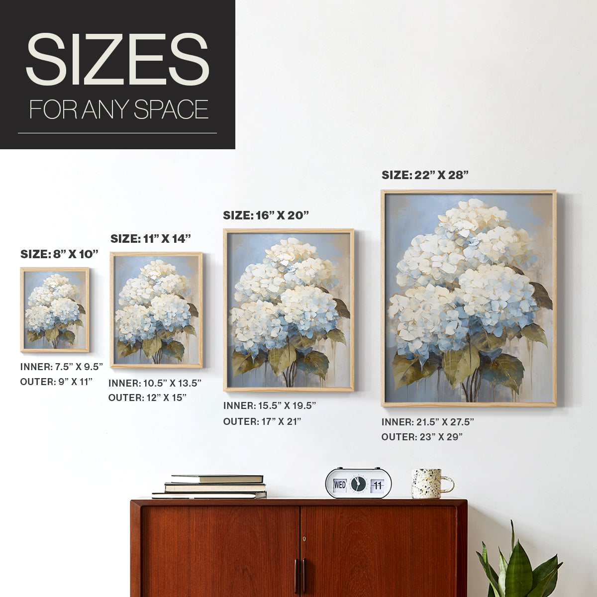 Floral Study Series XLIII - Restickable Framed Art Set