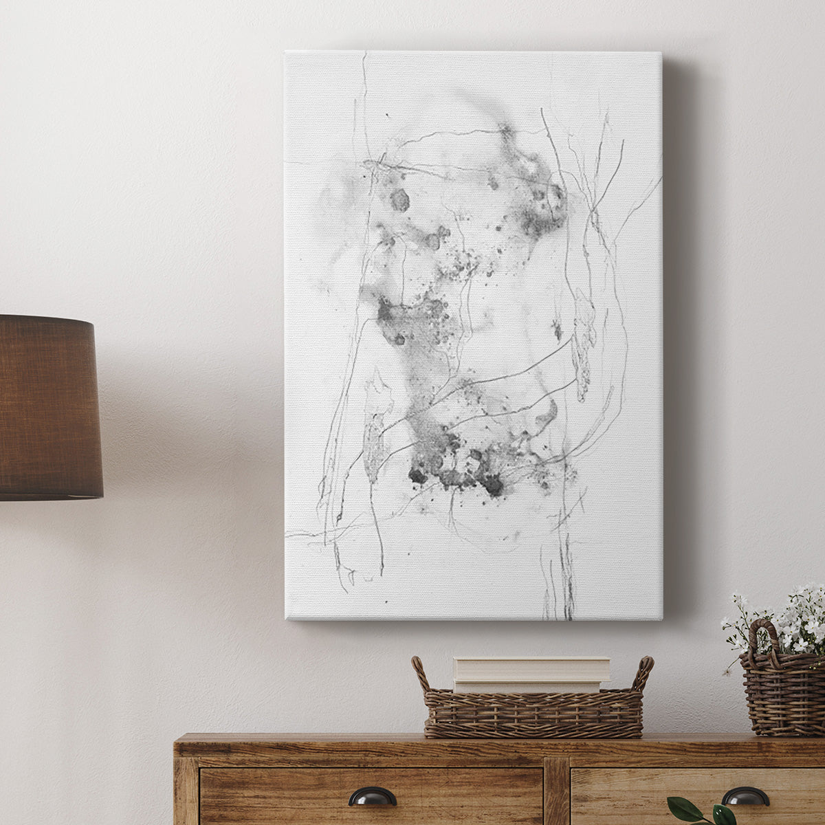 Graphite Abstract IV - Canvas Art Print