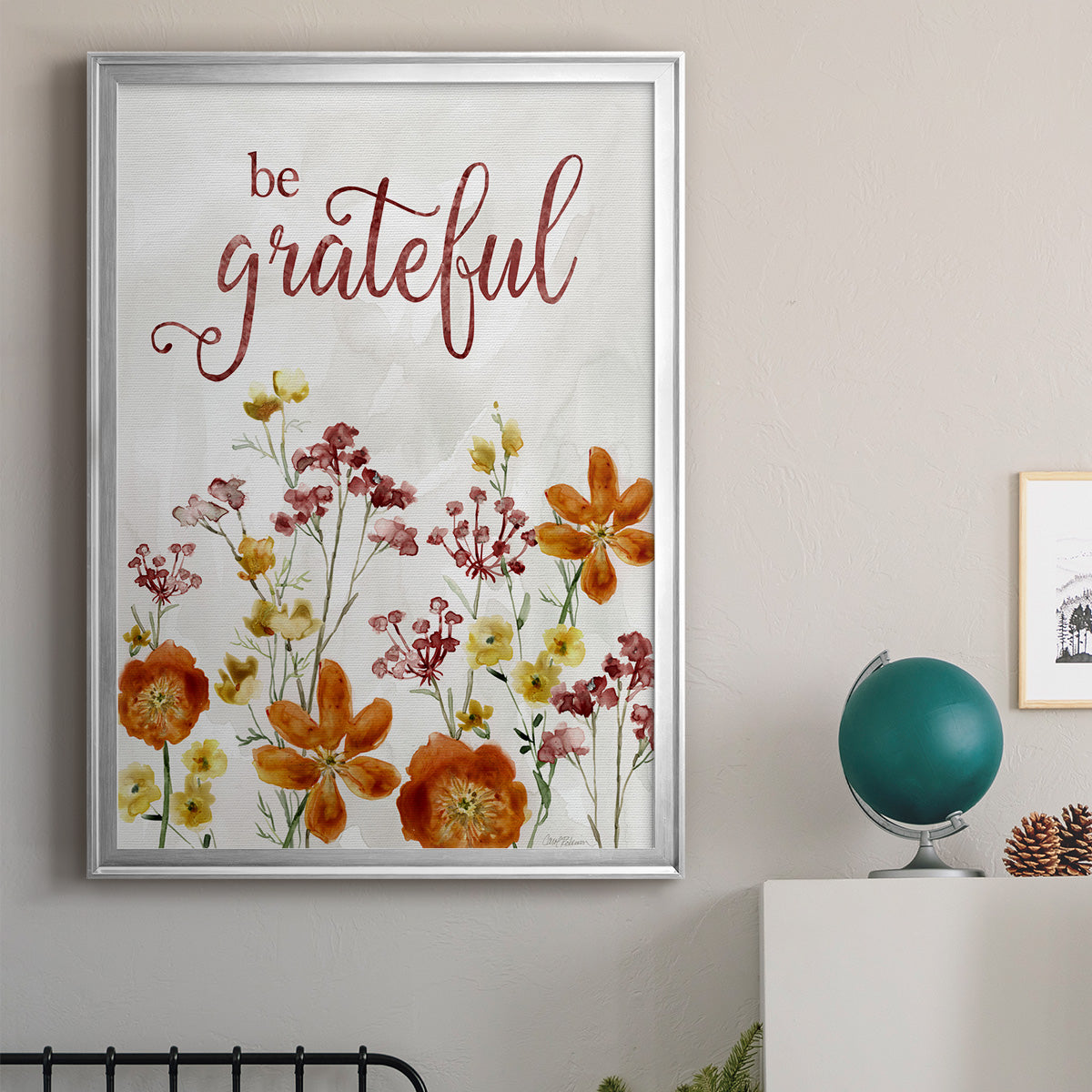 Grateful Catalina Bouquet - Modern Framed Canvas Print