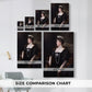 Size comparison chart for canvas art prints, showing multiple size options.