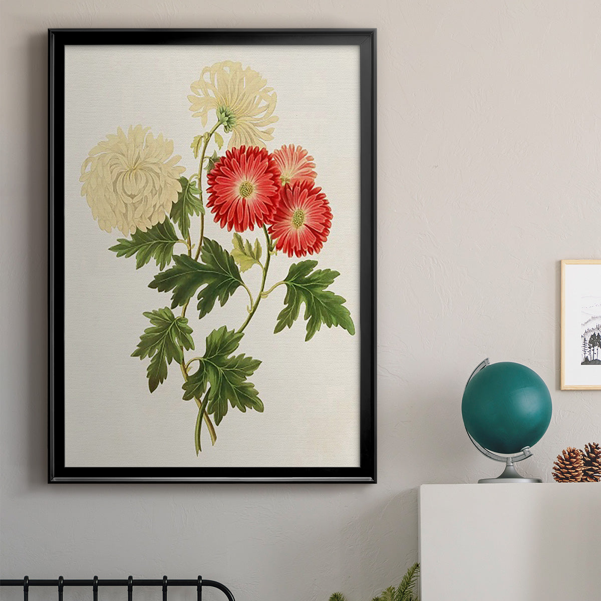 Flowers of the Seasons I - Modern Framed Canvas Print