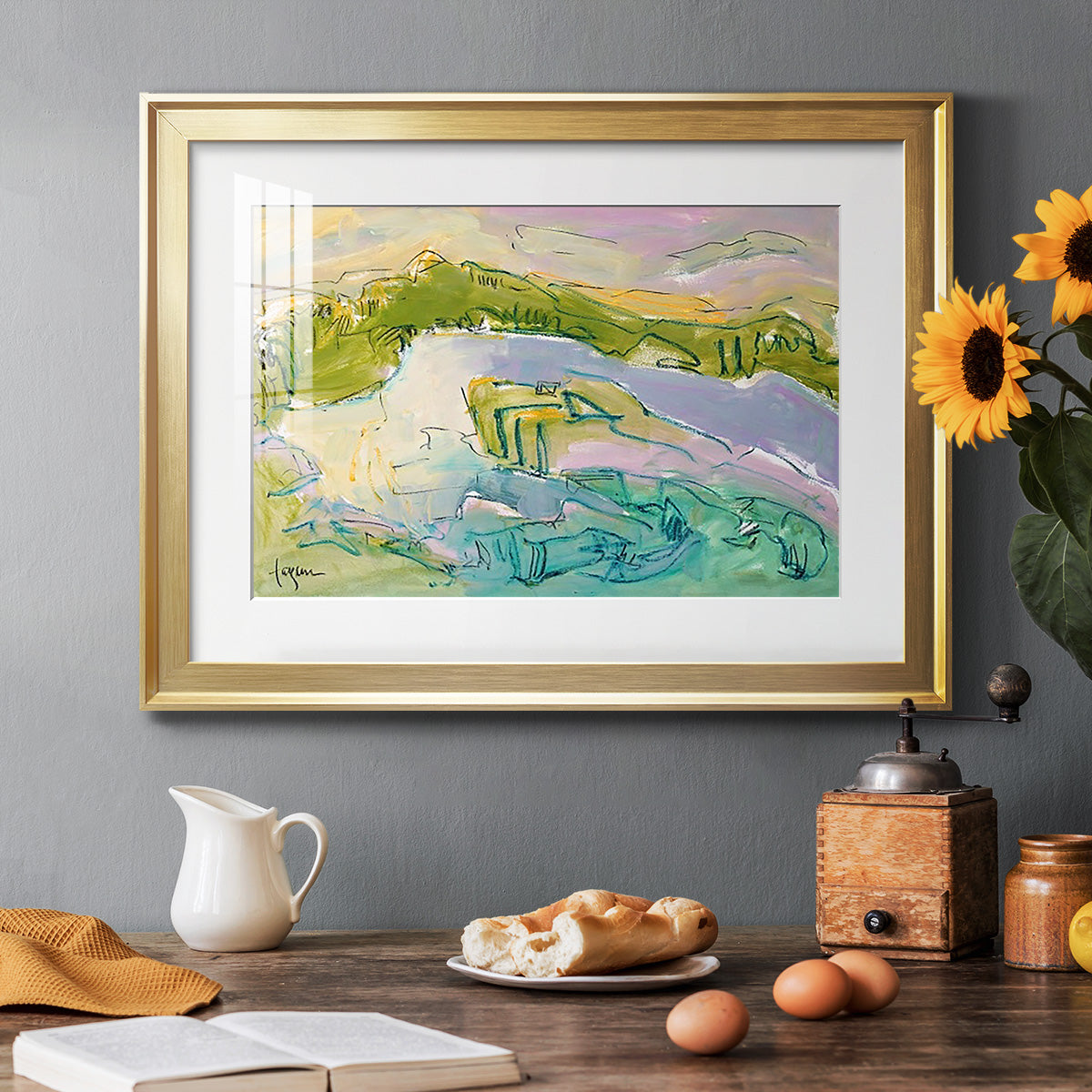 Treasured Island - Modern Framed Art Print